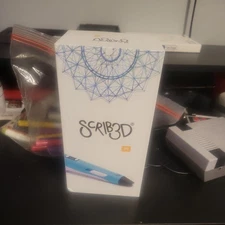 Scrib3D P1 3D PRINTING PEN, Charger, 3 Filaments, Stencils (barely used)