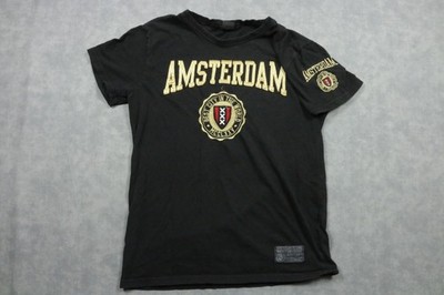 Amsterdam Designs Shirt Mens Medium Black Amsterdam Crest Graphic Logo Tee