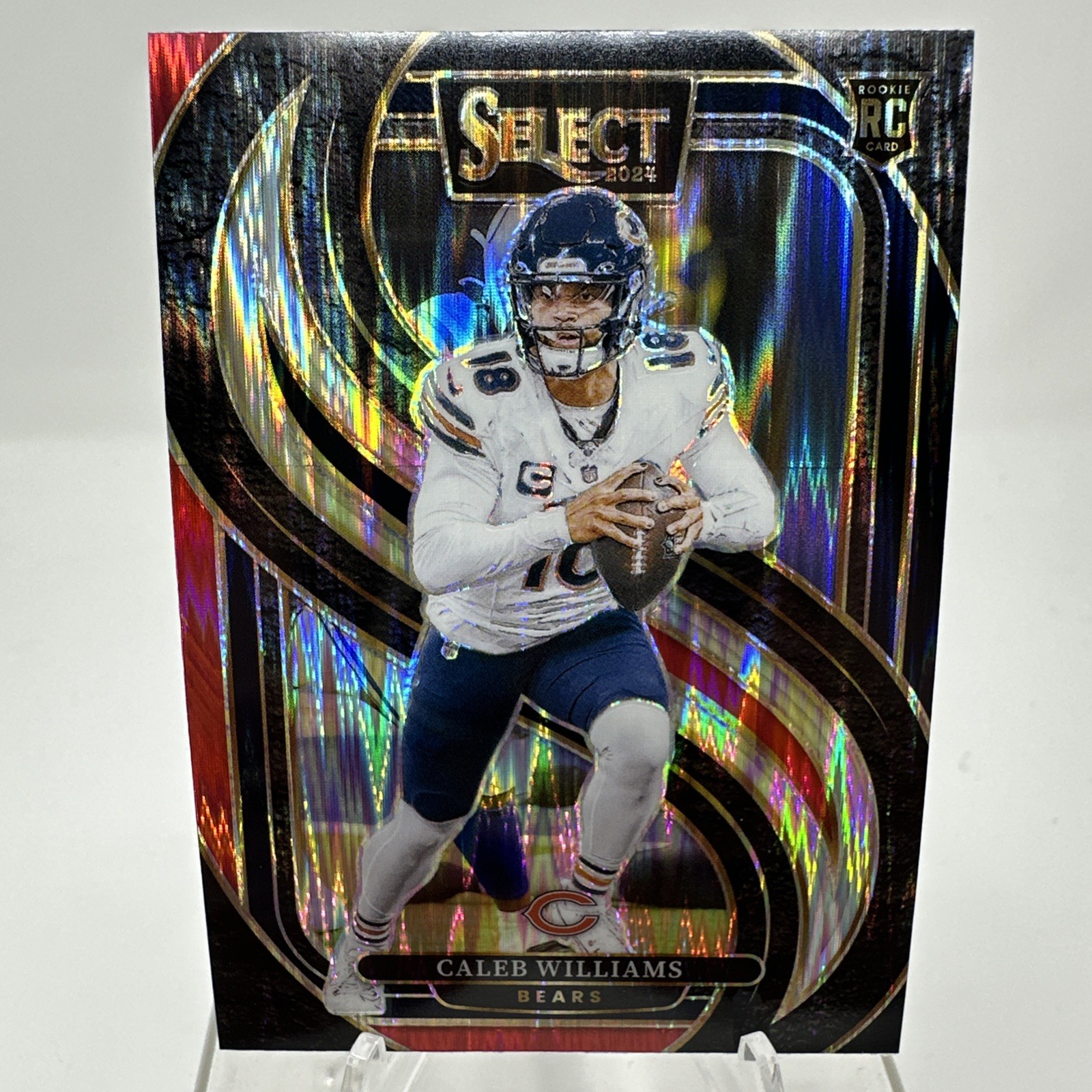 2024 Panini Select - Premier Level Caleb Williams #114 Black & Red Shock RC