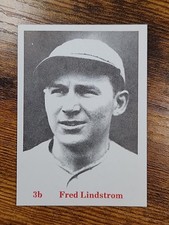 1975 TCMA All-Time New York Giants Freddie Lindstrom Fred (Red Text) HOF