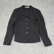 Prada Jacket Womens 42 Black Blazer Career Business Dress Mid Length Solid