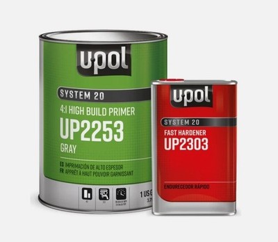 U-POL 2253 & 2303 2K 4:1 Gray High Build Urethane Fast Primer Kit (Gallon)