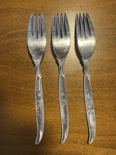 3 Dinner Forks 1847 Rogers Bros Flair Silverplate Flatware 1956 MCM