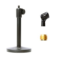 Movo TMC-3 Tabletop Mic Stand with Weighted Base for 3/8in  5/8in Threads