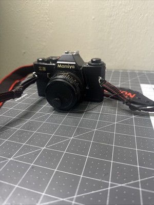 UNTESTED Mamiya ZE Camera w/50mm MAMIYA SEKOR E Lens, & Strap Japan, AS IS