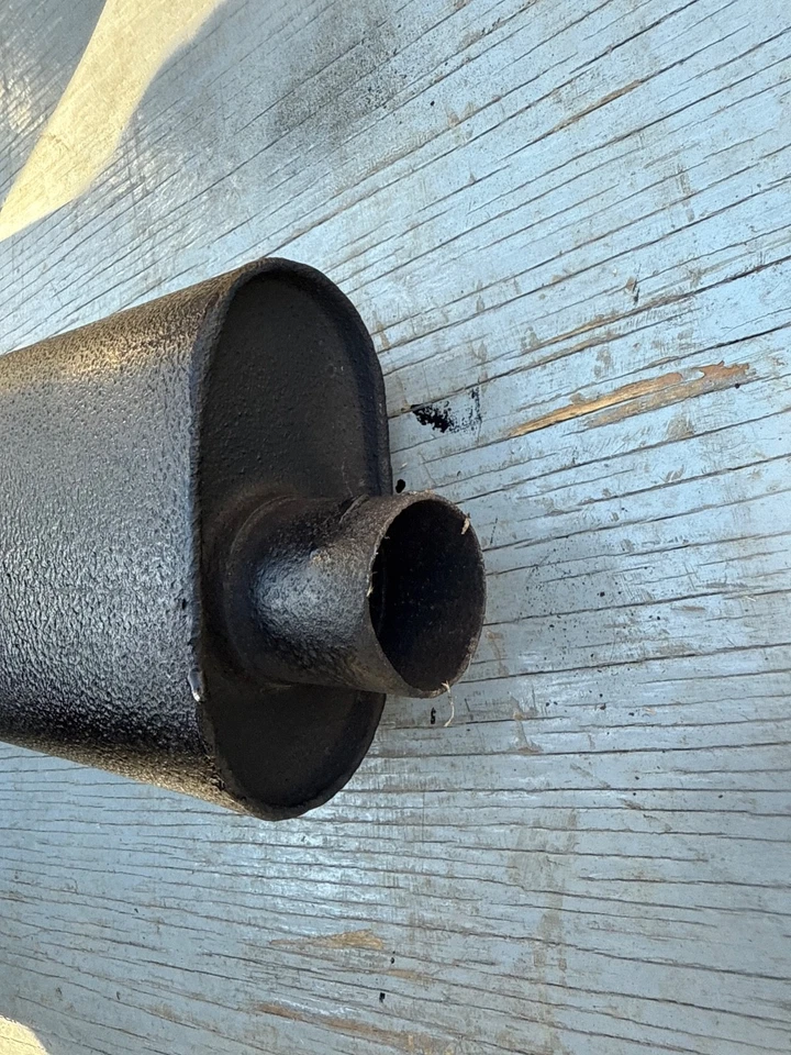 Silenciador escape jaguar xk120 xk140 burgess vintage original hermosa forma Foto 3 de 4