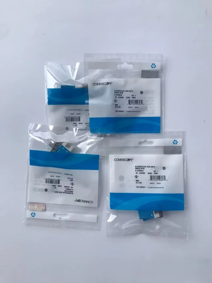 New Commscope Category 6 Gigabit RJ45 CAT6 blue Network Jack(50)pcFree shipping! - Image 2 of 4
