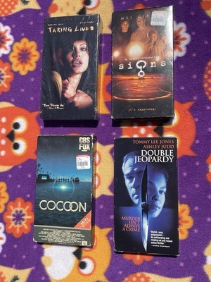 VHS Lot Of 4 Thrillers Signs Cocoon Double Jeopardy *Taking Lives New/Sealed*