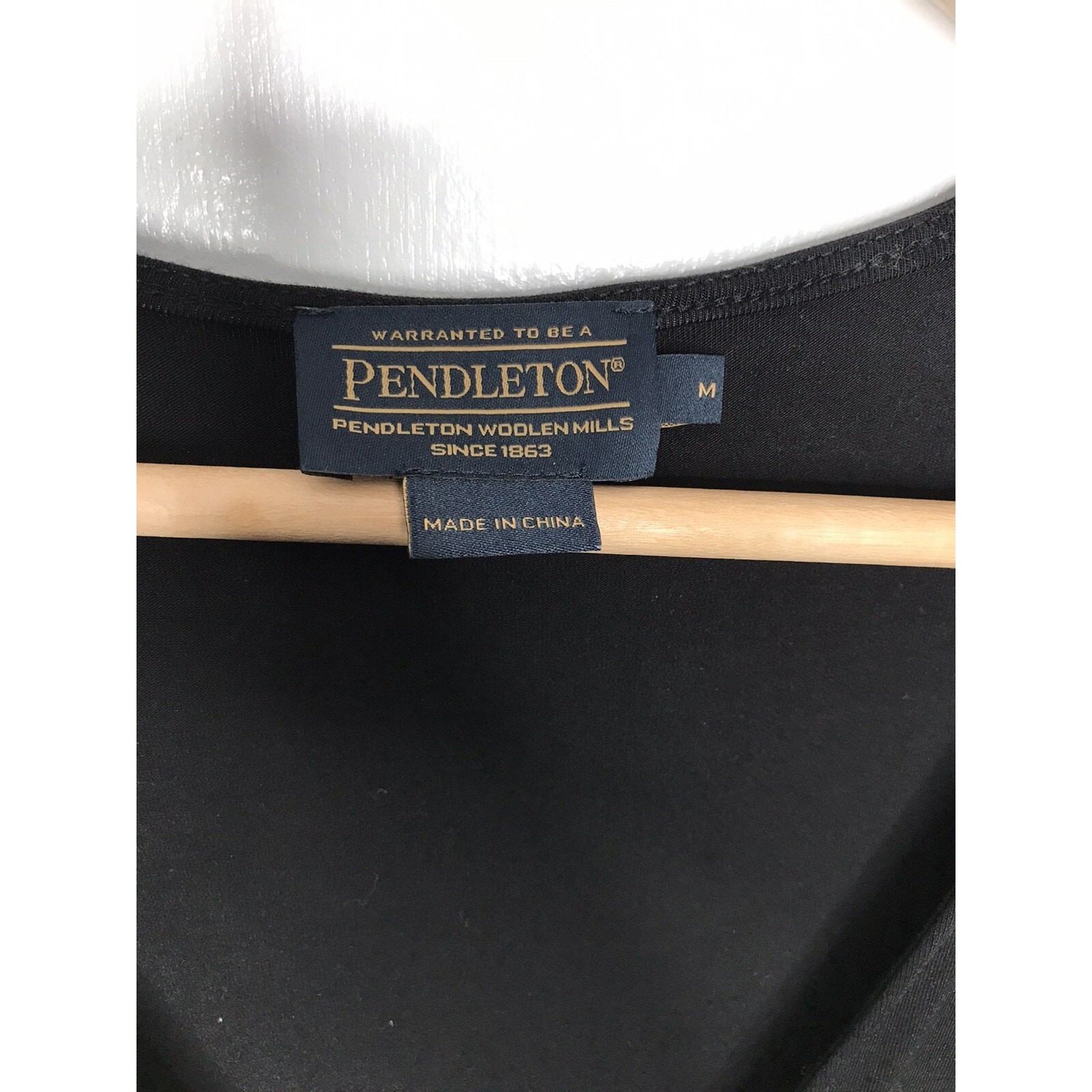 PENDLETON Solid Black Matte Jersey Long Sleeve St… - image 4
