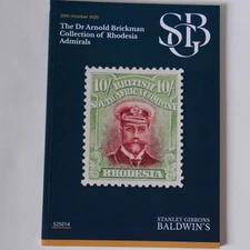 SG Baldwin's - Dr Arnold Brickman Rhodesia Admirals Collection Oct 2025 #A1