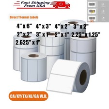 Direct Thermal Shipping Labels 2x1 2x2 4x6 3x1 3x2 4x3 2.25x1.25 4x2 2.625x1