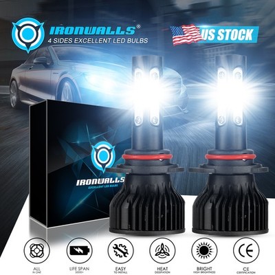 IRONWALLS 9012 LED Headlight Bulb Kit 6000K for 2017-2018 Toyota Corolla iM RAV4