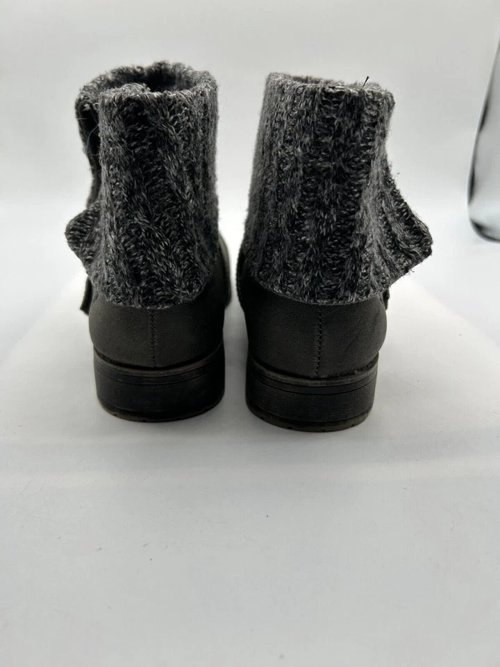 Botín Rocket Dog Bentley con puños para mujer talla 10 gris gamuza cremallera lateral punta redonda Foto 3 de 4