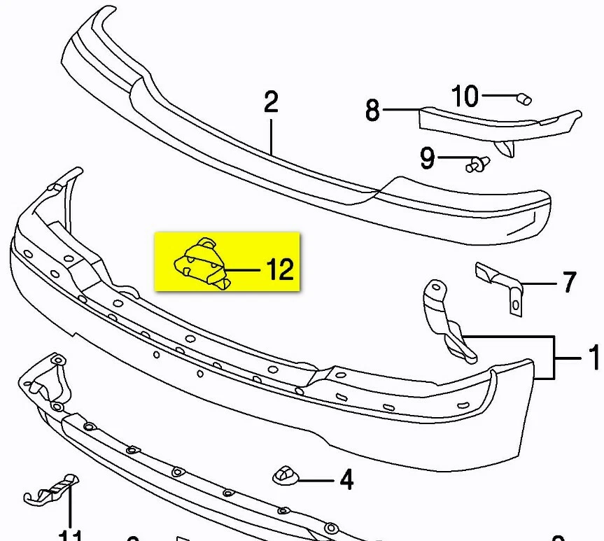 New Driver Side Front Bumper Bracket For 99-02 Silverado Sierra 1500 12474012 Foto 3 de 4