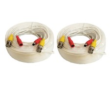 2 PACK 100 Feet Video Power BNC RCA Cable for Night Owl CCTV Security Cameras
