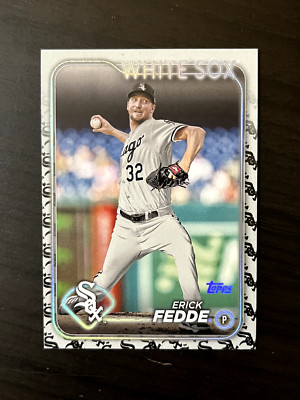Erick Fedde 2024 Series 2 Team Color Border SSP #405 Case Hit White Sox Logo