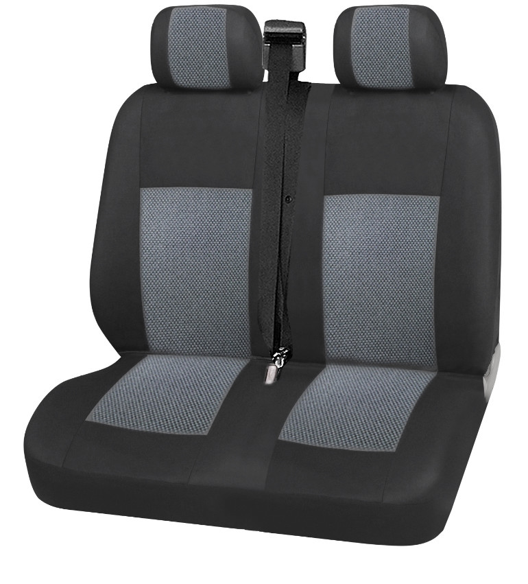 Housses De Sièges AUTONET Pour Citroën Jumper/Jumpy - 2+1 Places, Gris & Noir, Tissu Respirant