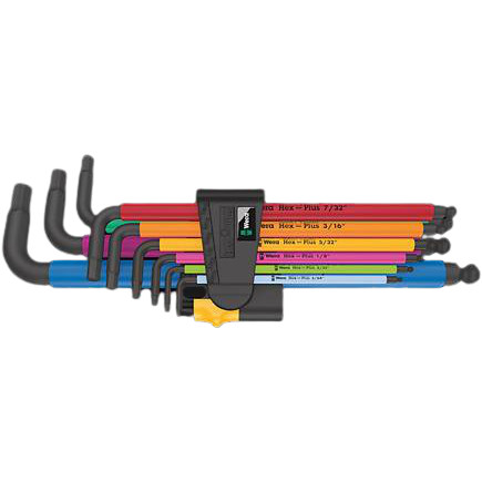 Wera Hex Key Set 05022640001 9 Pieces Multicolor