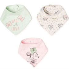 Disney Baby Wishes  Dreams Minnie Mouse Baby Bibs 3 Pack NEW