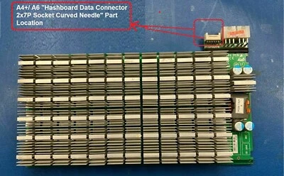 INNOSILICON A4+/ A6 "Hashboard Data Connector 2x7P Socket Curved Needle" Parts BRAND NEW