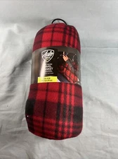 AUTO DRIVE 12-VOLT HEATED TRAVEL BLANKET, RED/BLACK PLAID 57" X 39" BRAND NEW