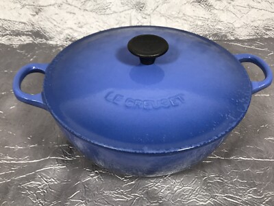 Le Creuset Enameled Cast Iron Blue 22 Marmite/Soup Pot 2-3/4 qt