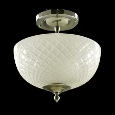 Waldorf Astoria Cut Frosted Crystal Semi Flush Mount