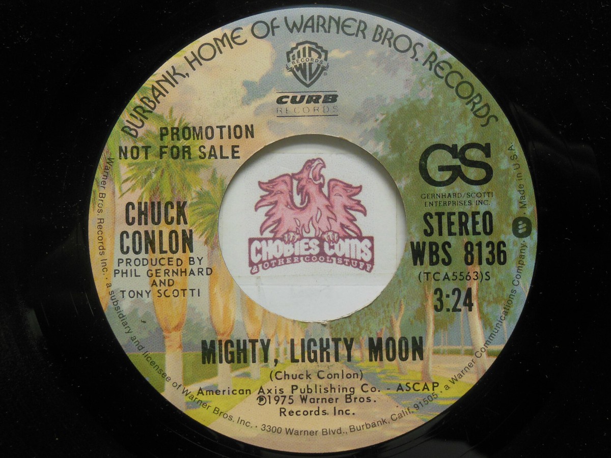 ★mi★ColemanNaturalWoodRollTable 90 Chuck Conlon: Mighty, Lighty Moon / Mono, 45 RPM VG+ (HA) | eBay
