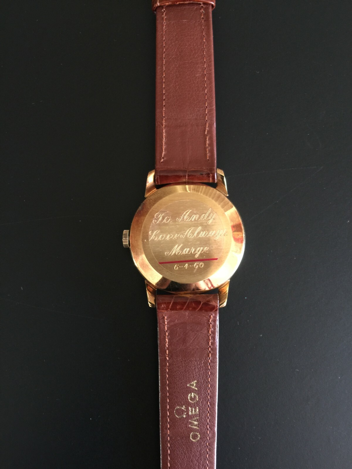 RARE Vintage Omega 18k Yellow Gold Cal 267 Mens Watch Buckle Orig Box NOS image 6