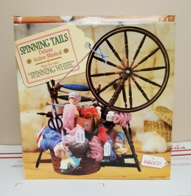 READ DESCRIPTION Enesco Spinning Tails Deluxe Action Musical Society Music Box