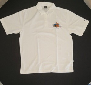 NIKE dryfit *NSYNC Challenge for the Children White Polo Shirt with Logo N SYNC