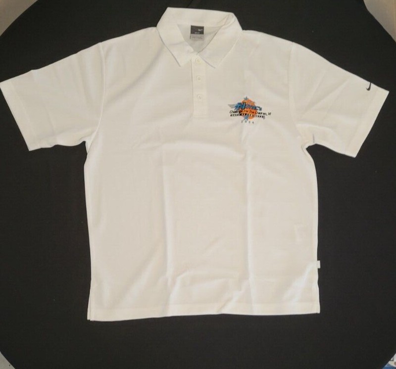 NIKE dryfit *NSYNC Challenge for the Children White Polo Shirt with Logo N SYNC
