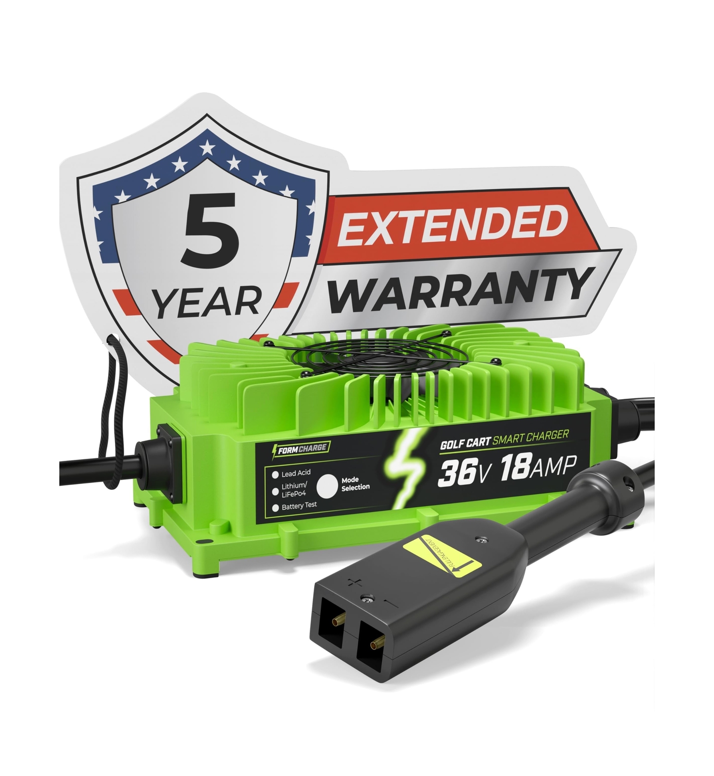 FORM 36 Volt Golf Cart Battery Charger for EZGO TXT Golf Carts with D Style P...