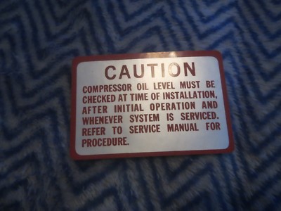 INTERNATIONAL SCOUT AND TRUCKS CAUTION AIR CONDITIONING COMPRESSOR ...