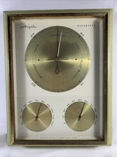 Vintage  Airguide Barometer, Temp, Humidity Weather Station Mid Century Modern