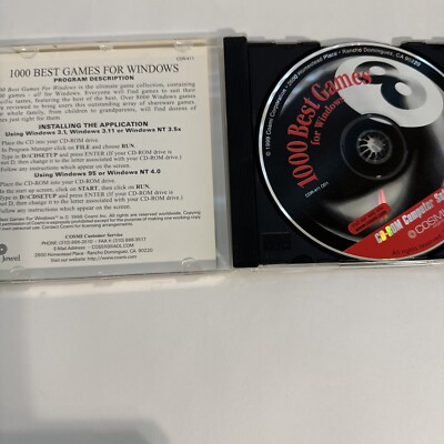 PCゲーム　ちちばなれ　珍品　東芝EMI　Windows　Mac　CD-ROM 1000 Best Games for Windows (Swift Jewel, 1998, PC CD-ROM) | eBay