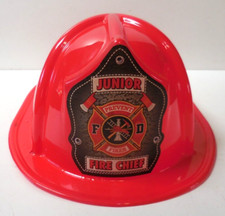 Fireman Junior Fire Chief Plastic Childrens Hat Fire Firefighter Toy