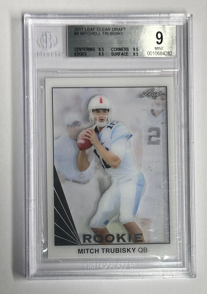 Mitchell Trubisky Leaf Clear #8 Base