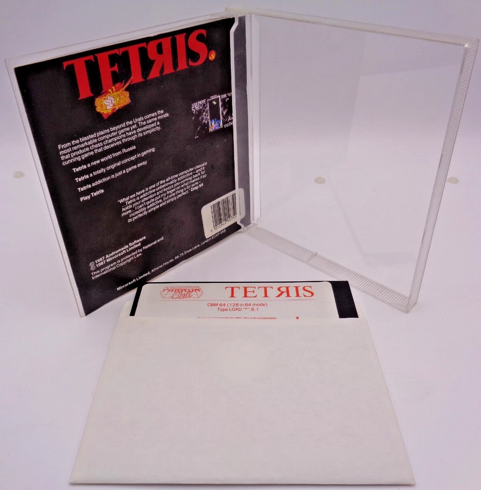 COMMODORE 64/128 -- TETRIS (MIRRORSOFT - DISK) - Bild 2 von 3