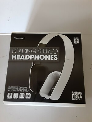 Authentic Sentry Folding Stereo Headphones White (New opened damaged box)