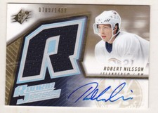05-06 SPX Robert Nilsson /1499 Auto Jersey Rookie Islanders 2005