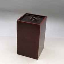 Giapponese Antico IN Legno Laccato Sake Container Bottiglia Acqua Geisha