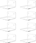 Acrylic Mini Floating Wall Shelf for Office, Bedroom, Living Room (8 Pack)