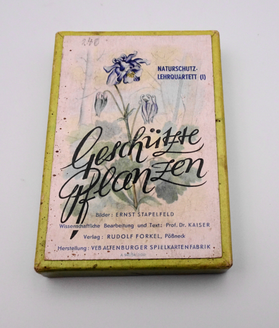 DDR - Kartenspiel - Geschützte Pflanzen - Quartett - E. Stapelfeld - 1954