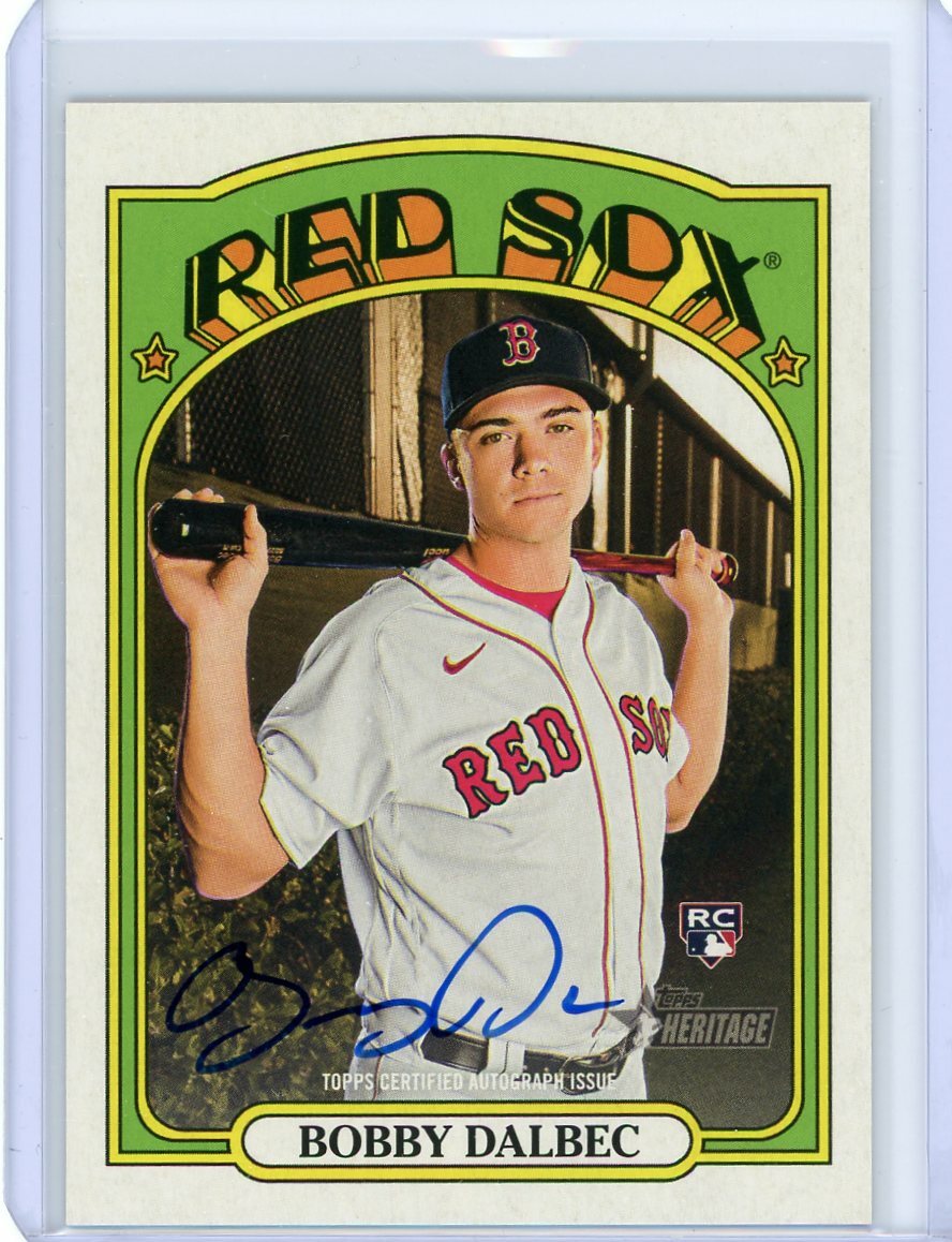 2021 Topps Heritage Baseball Real One Rookie Autograph #ROA-BD Bobby Dalbec