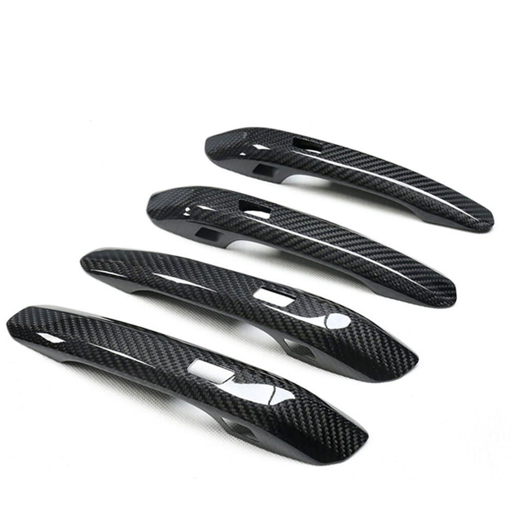 Audi A4/A5 (B9)ドアハンドルカバートリム カーボン製 4枚セット For Audi B9 A4 A5 S5 17-21 Real Carbon Fiber Door Side Handle