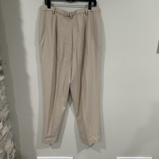 Giorgio Armani Le Collezioni Womens Beige Pants Size 16