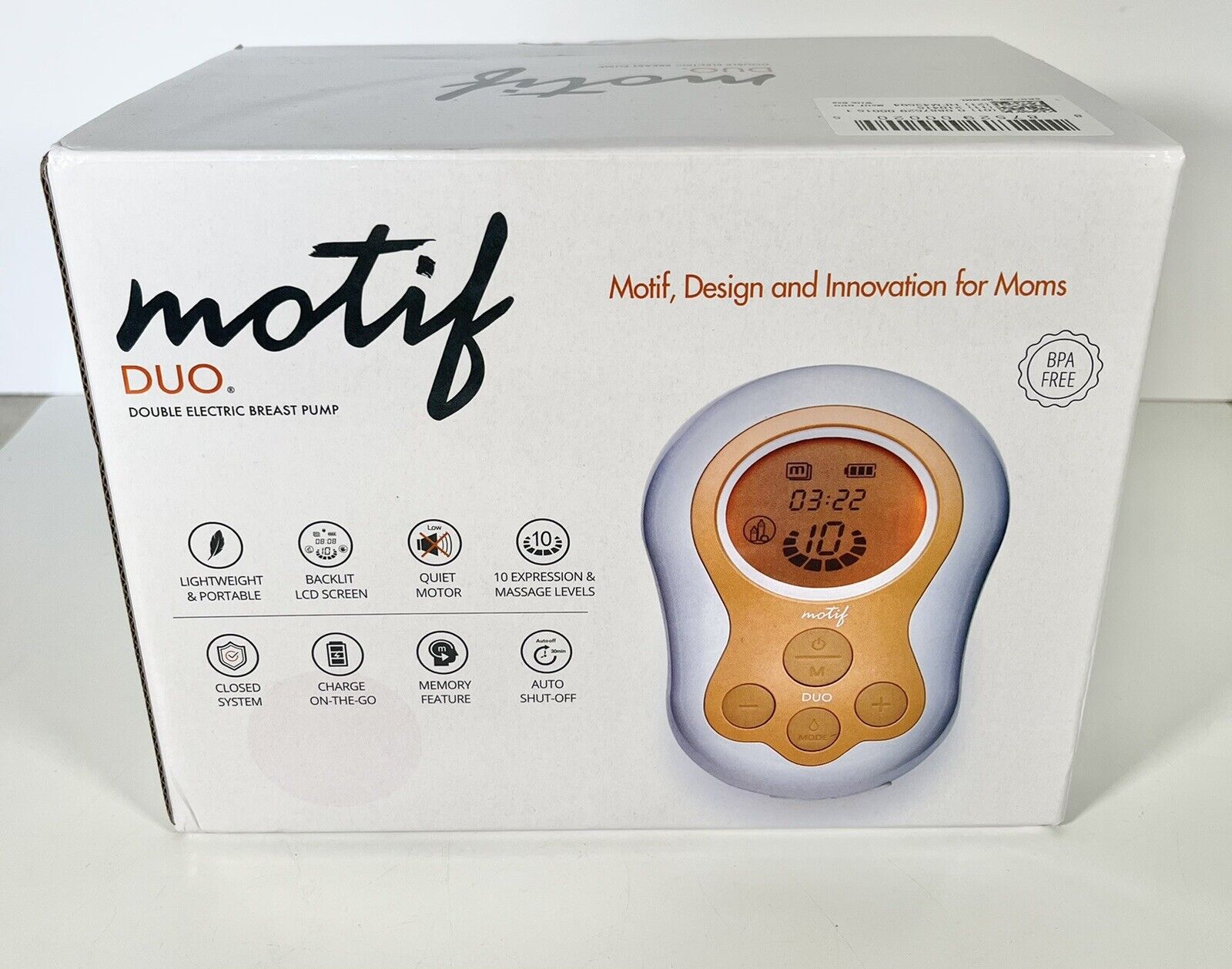 Motif Duo Double Electric Breast Pump MD-20.2 New Sealed