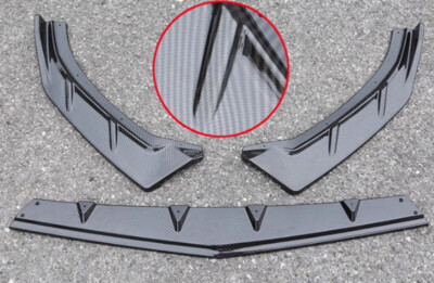Carbon Fiber Style Front Bumper Lip Spoiler 3pcs For 2021 Changan Auchan X5 SUV 