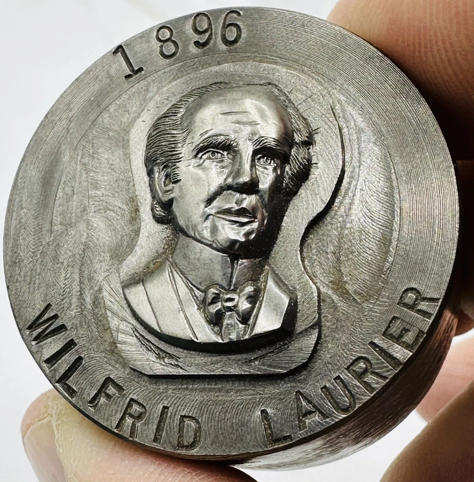 Wilfrid Laurier 1896 Primer Ministro canadiense Fabricación Buje de acero Die Master Foto 3 de 4